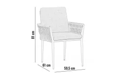 Couture Jardin Krzesło ogrodowe HUG antracyt Hot