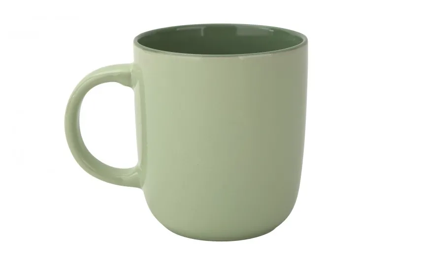 Tulowice Kubek ceramiczny 400 ml jasno zielony-ciemno zielony Hot