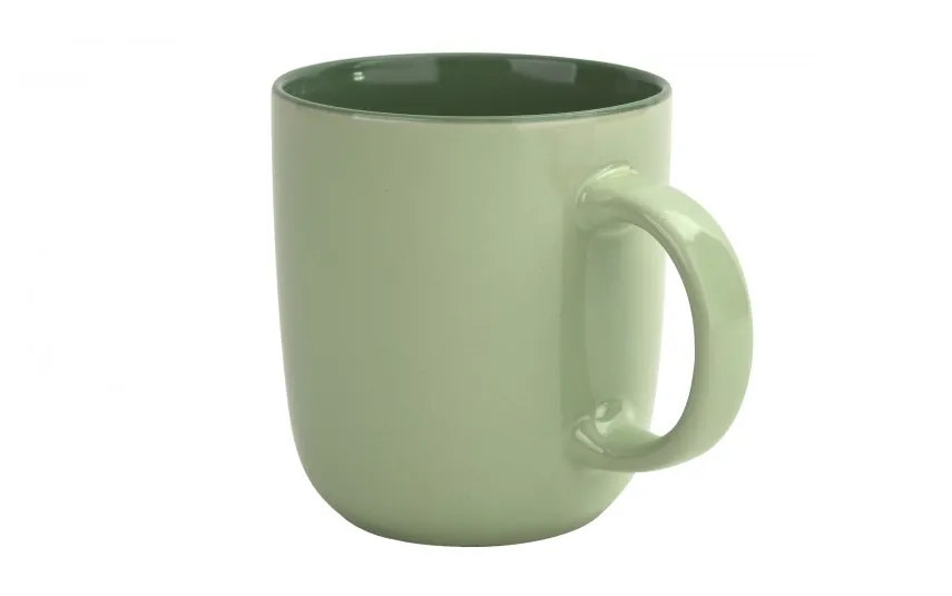 Tulowice Kubek ceramiczny 400 ml jasno zielony-ciemno zielony Hot