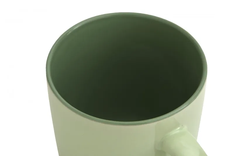 Tulowice Kubek ceramiczny 400 ml jasno zielony-ciemno zielony Hot