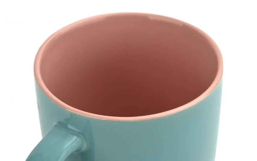 Tulowice Kubek ceramiczny 400 ml niebiesko-różowy Fashion