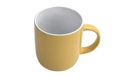 Tulowice Kubek ceramiczny 400 ml żółto-biały Discount