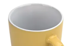 Tulowice Kubek ceramiczny 400 ml żółto-biały Discount