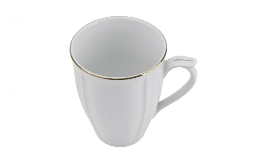 Lubiana Kubek 300ml Maria ze złotym paskiem Outlet