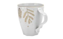 Lubiana Kubek 350ml Złoty Las Stone Age Biały Sale