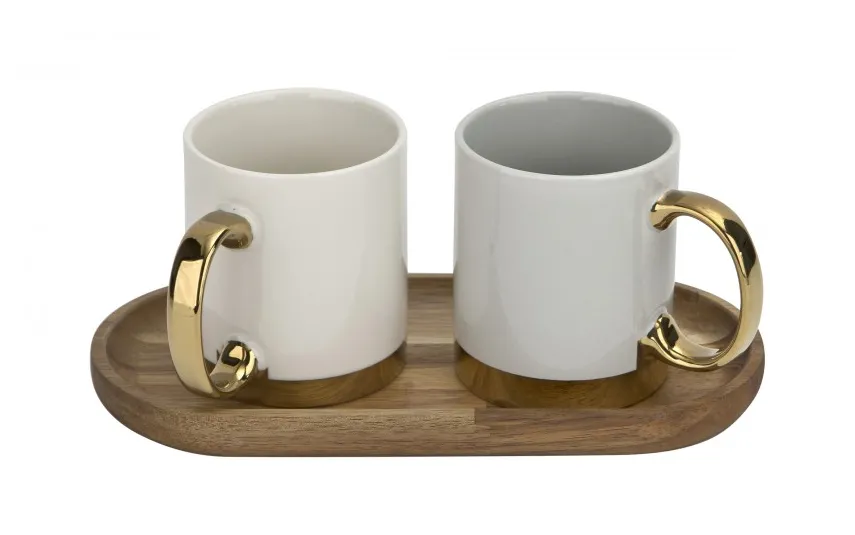 Mondex Kubek porcelanowy 330 ml Dalia Szary New