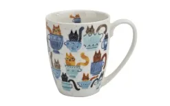 Duo Kubek porcelanowy 350 ml Koci Świat Koty w filiżankach New