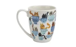 Duo Kubek porcelanowy 350 ml Koci Świat Koty w filiżankach New