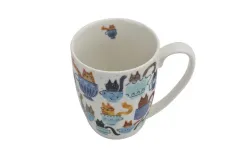 Duo Kubek porcelanowy 350 ml Koci Świat Koty w filiżankach New