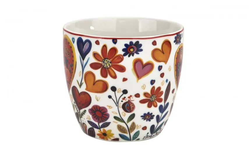 Duo Kubek porcelanowy 460 ml Kolorowe Serca 4 Best