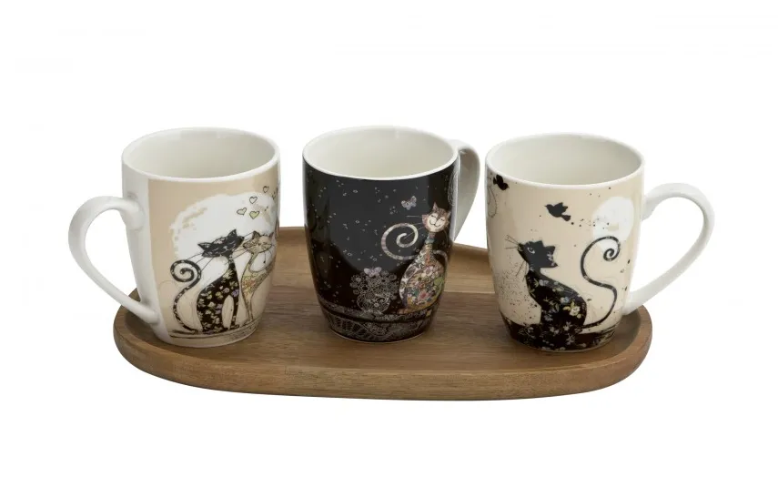 Veroni Kubek porcelanowy 360 ml Koty wzór 3 Online
