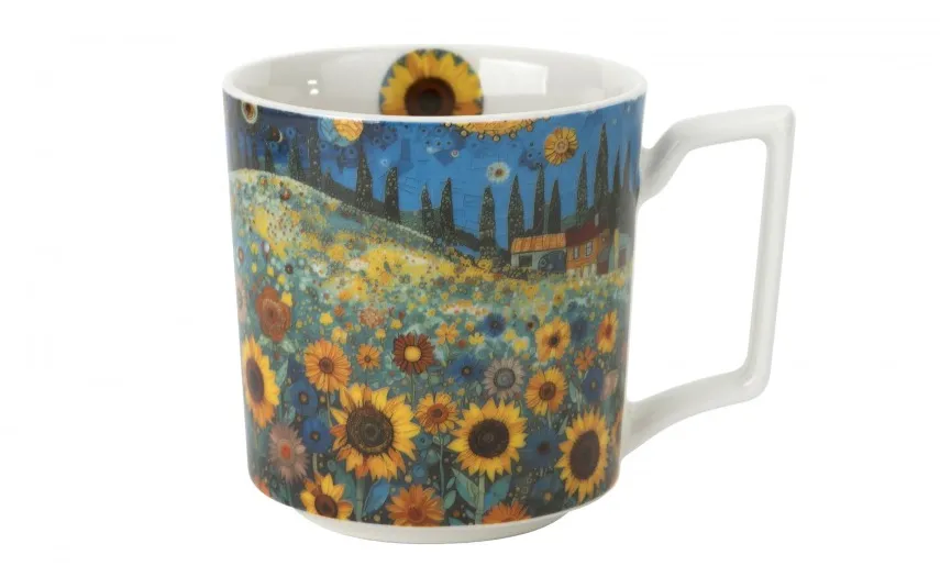 Duo Kubek porcelanowy 450 ml Modern Sunflower Field Clearance