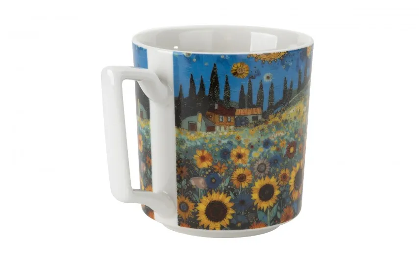 Duo Kubek porcelanowy 450 ml Modern Sunflower Field Clearance