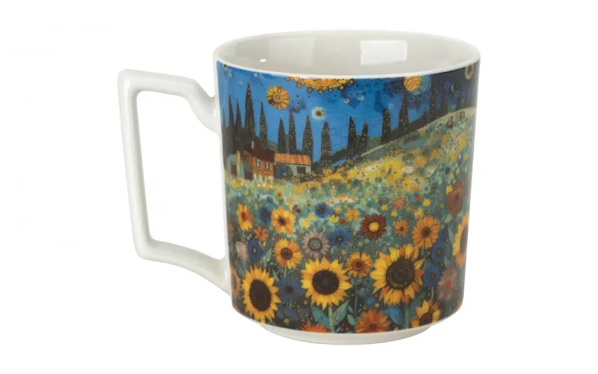 Duo Kubek porcelanowy 450 ml Modern Sunflower Field Clearance
