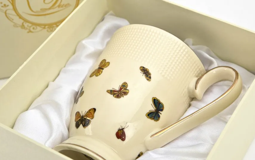 Duo Kubek porcelanowy 400 ml Motylki Best