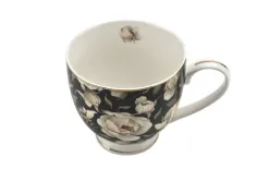 Duo Kubek porcelanowy 530 ml na stopce English Roses Black Online