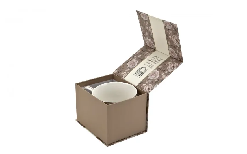 Duo Kubek porcelanowy 530 ml na stopce English Roses Cream Sale