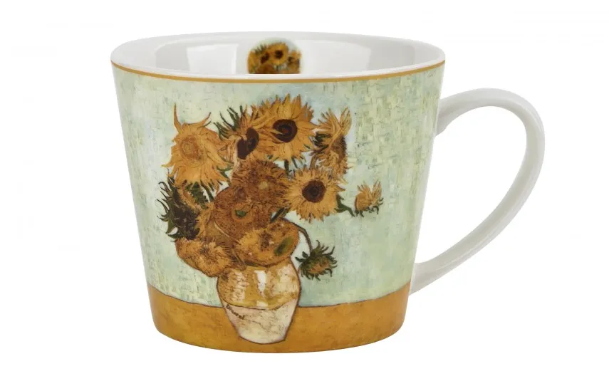 Duo Kubek porcelanowy 610 ml prosty Sunflowers Hot