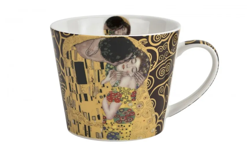 Duo Kubek porcelanowy 610 ml prosty The Kiss Brown Discount
