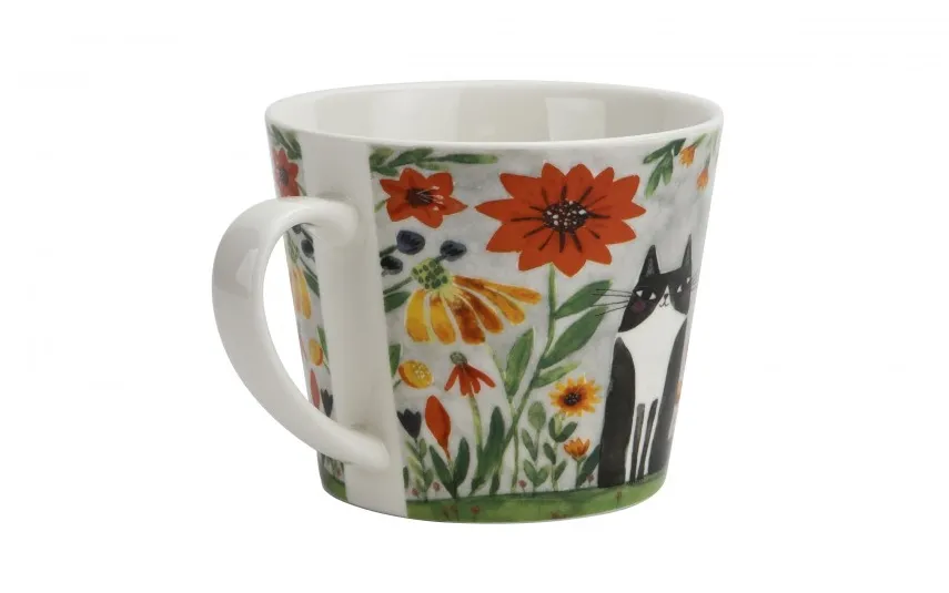 Duo Kubek porcelanowy 610 ml prosty Koci Świat Łąka Hot