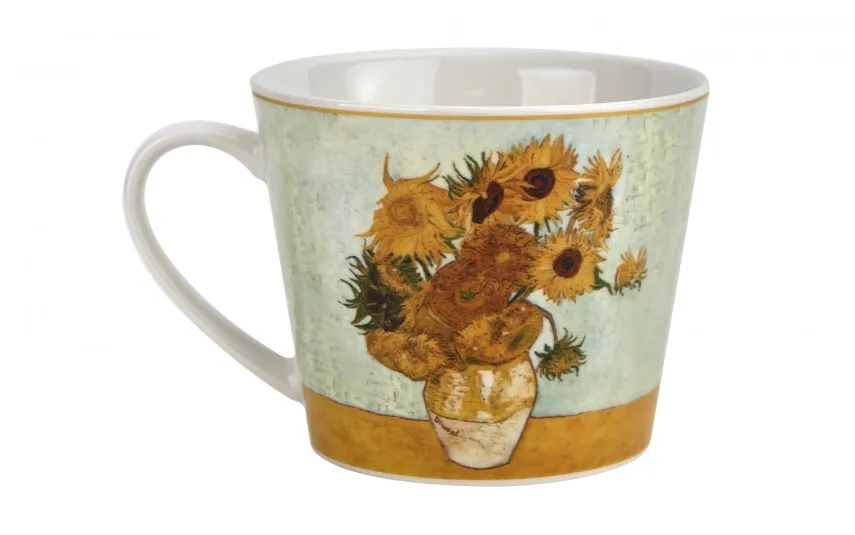Duo Kubek porcelanowy 610 ml prosty Sunflowers Hot
