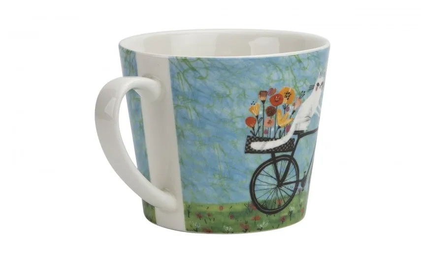 Duo Kubek porcelanowy 610 ml prosty Koci Świat Rower Sale