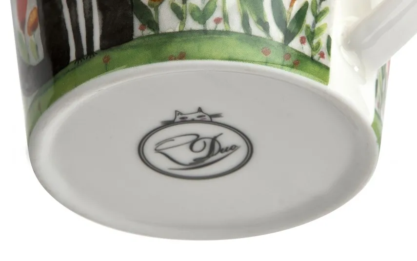Duo Kubek porcelanowy 610 ml prosty Koci Świat Łąka Hot