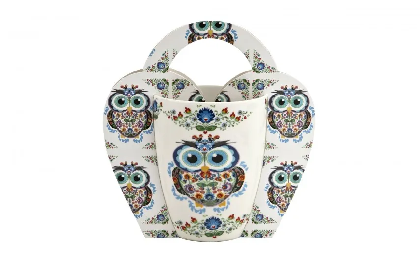 Duo Kubek porcelanowy 350 ml Sowa Etno Sale