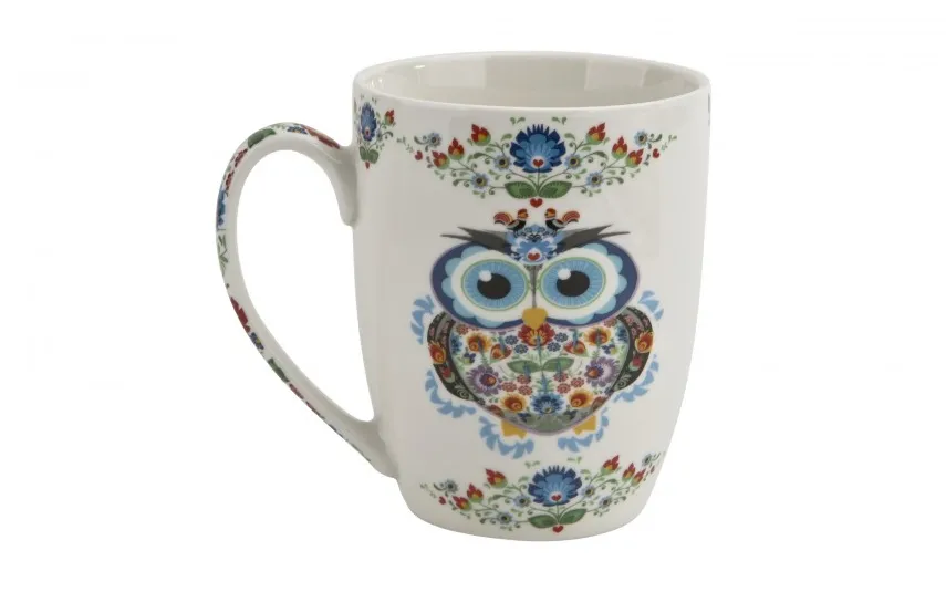 Duo Kubek porcelanowy 350 ml Sowa Etno Sale