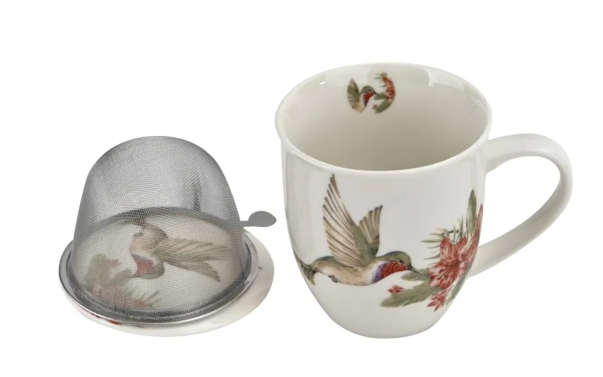 Duo Kubek porcelanowy 400 ml z zaparzaczem KOLIBER Hot