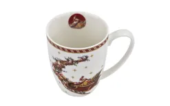 Duo Kubek porcelanowy 350ml Mikołaj na saniach Best