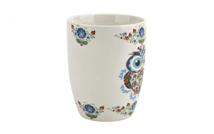 Duo Kubek porcelanowy z zaparzaczem 350 ml Sowa Etno Best