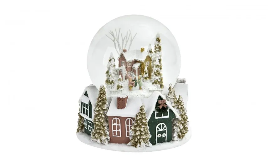 Art-Pol Kula szklana z pozytywką 16 cm Różowy Domek 165340 Clearance