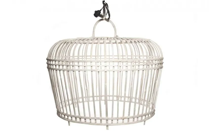 Vimine Lampa bamusowa Tolouse Biała 96 cm Discount