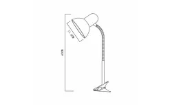 Nilsen Lampa biurkowa E27 Nika Clips Biała/Czarna Online