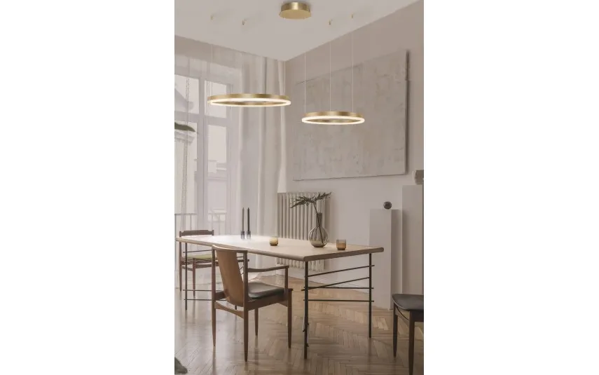 Azzardo Lampa HALO PENDANT 80+60 CCT BK + REMOTE CONTROL Discount