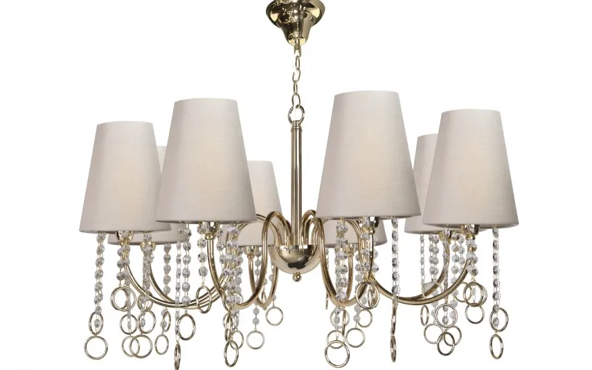 Witek Home Lampa wisząca kryształowa Golden Ring 5050/8 New