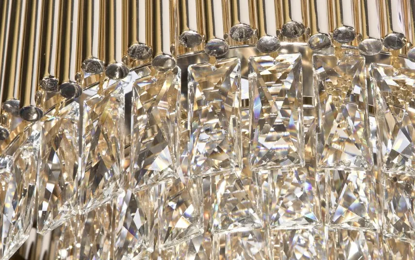 Witek Home Lampa wisząca kryształowa Gold Stic 60181/32 Outlet