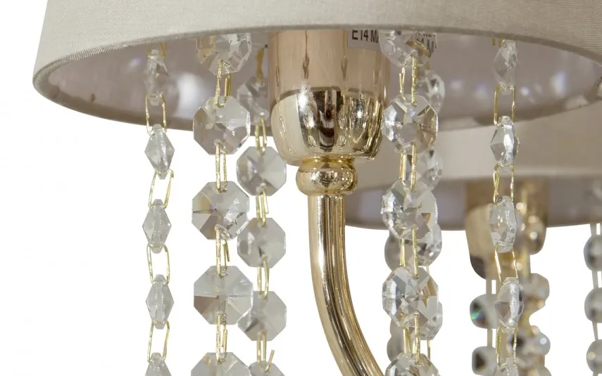 Witek Home Lampa wisząca kryształowa Golden Ring 5050/8 New