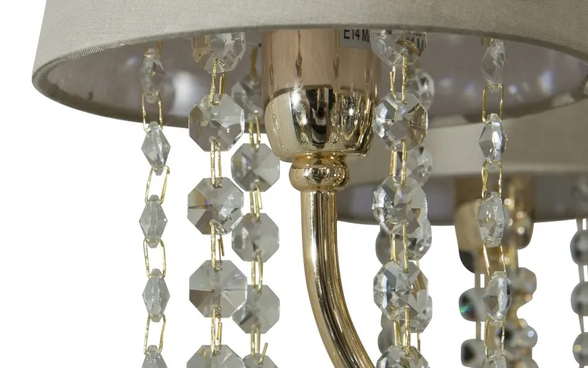 Witek Home Lampa wisząca kryształowa Golden Ring 5050/6 Hot