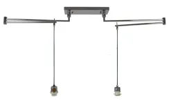 Azzardo Lampa wisząca Natalia 2S MD2238-2S L.W. Abażur czarny Discount