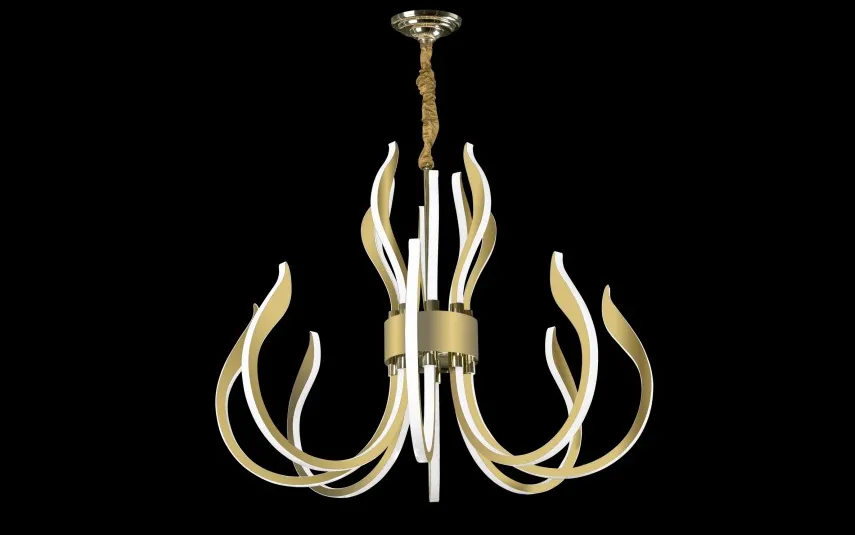 Witek Home Lampa Wisząca Opticus MD8602-8 Gold Discount