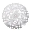 Dajar Mata na stół okrągła 38 cm Glamour ażurowa srebrna Sale