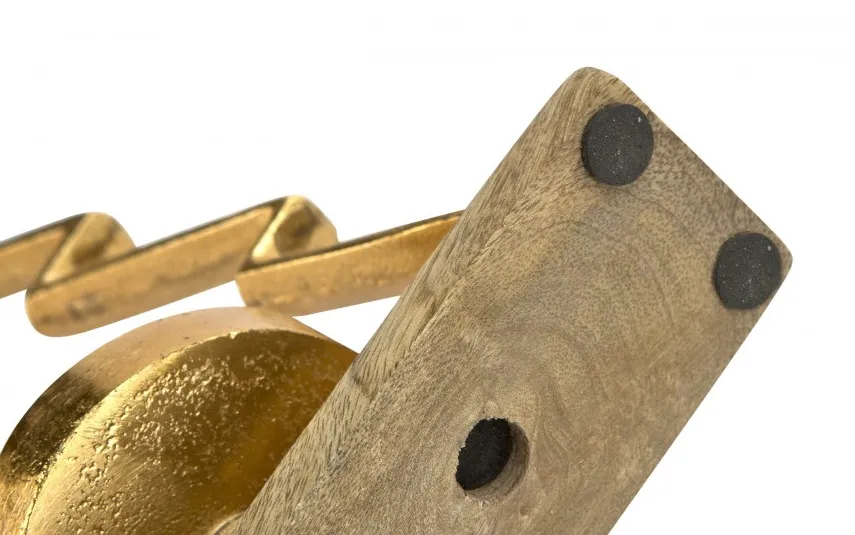 Ewax Metalowy świecznik Choinka złota 26 cm mała Sale