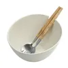 Klausberg Miska ceramiczna z łyżkami w zestawie biała Hot