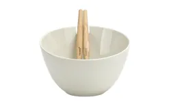 Klausberg Miska ceramiczna z łyżkami w zestawie biała Hot