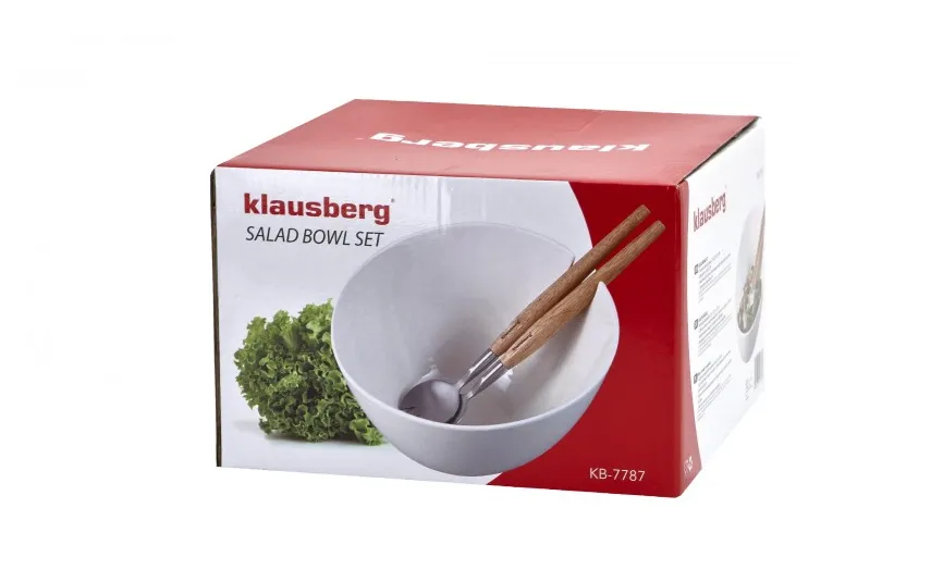 Klausberg Miska ceramiczna z łyżkami w zestawie biała Hot