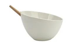 Klausberg Miska ceramiczna z łyżkami w zestawie biała Hot