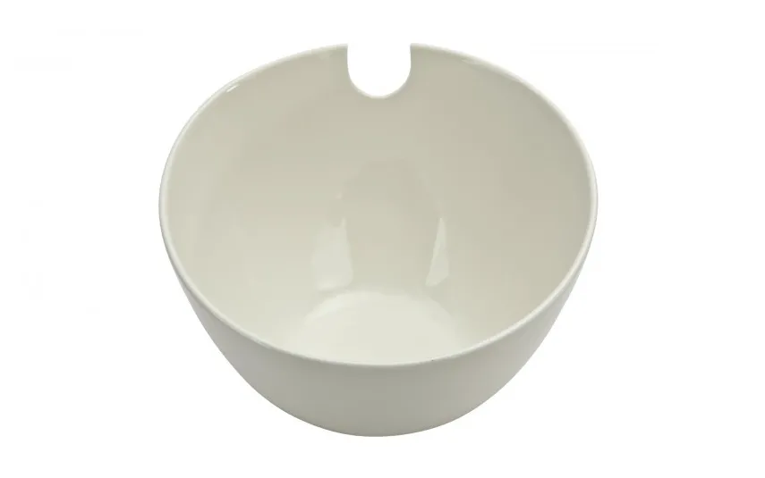Klausberg Miska ceramiczna z łyżkami w zestawie biała Hot