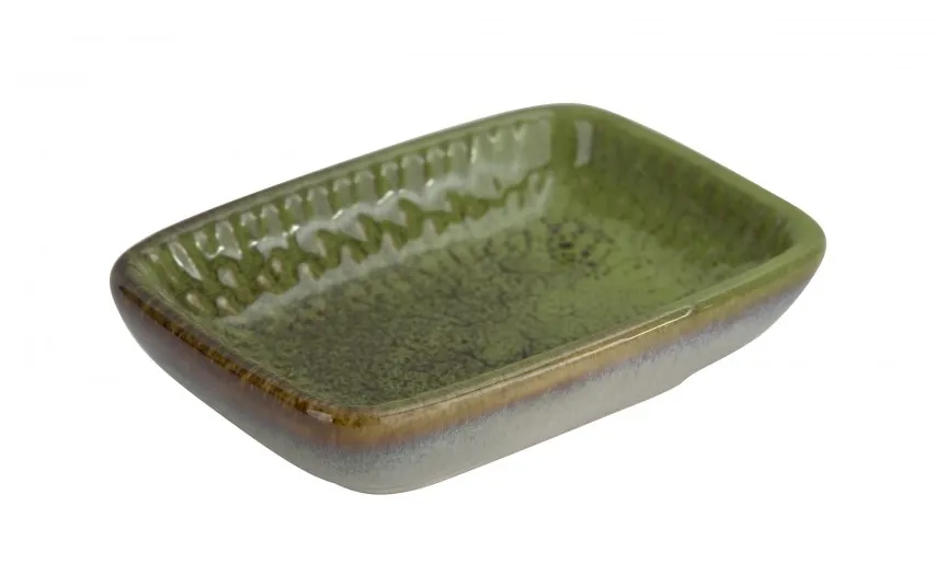 MPLCo Miska prostokątna ceramiczna 8 cm Ombres Green Fashion
